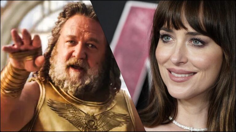 Russell Crowe Sets Dakota Johnson Straight Following Her ‘Madame Web’ Criticism: “Here’s your role, play the role”